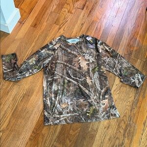 Cabela's Woodland Camo Long Sleeve Top NWT